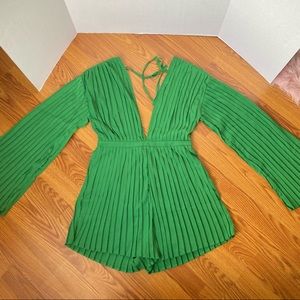 Pleated romper
